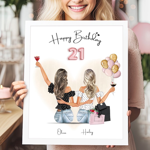 21 Birthday Gifts For Girls Personalized Gift Happy Birthday Friend Gifts 21st Birthday Gift For Her Best Friend Gift Special Birthday Gifts