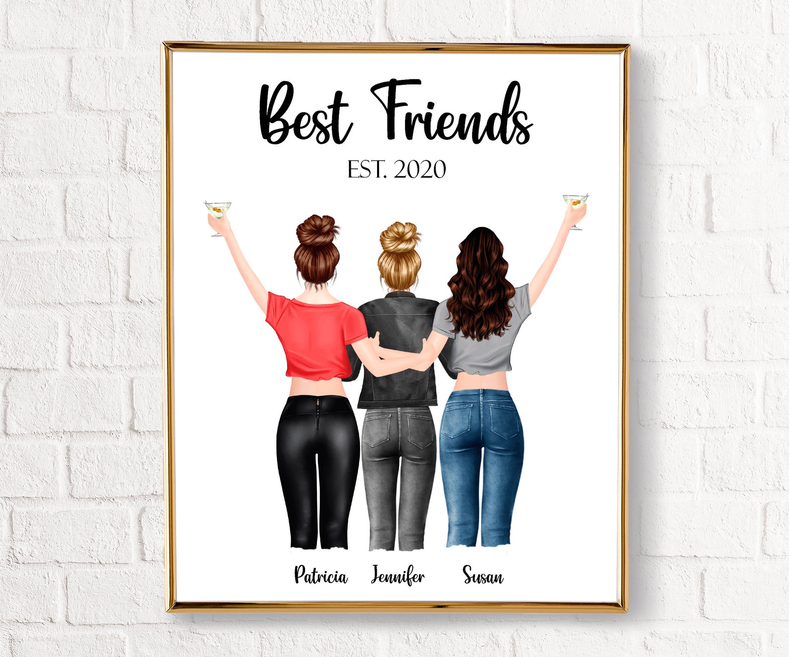 Best Friend Gifts Personalized Gift For Her Best Friend Print Etsy