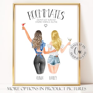 College Roommate Gift Roommate Sign Roomate Gifts For Roommate Decor Roomie Gift Dorm Decor For College Girls Roomate Decor Roommate Print