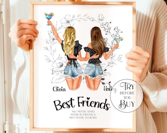 Long Distance Friend Gift For Female Friends Appreciation, Unique Moving Away Gifts For Her