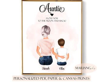 Details about   Personalised Auntie Walking With Nephew Gift Birthday Keepsake Present Aunty 