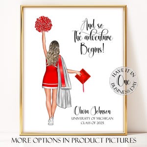 Cheerleader Graduation Gift Cheerleader Graduate Gift Cheer Graduation Print Cheer Girl Graduation Gift Cheer Graduate Picture Cheer Picture