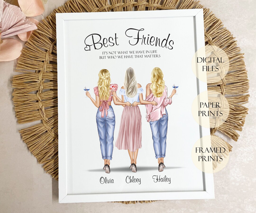 3 Best Friends Gift 3 Friends Gift Three Best Friends Gift Three ...