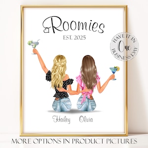 Custom Dorm Decor For College Girls Roommate Gift Personalized Dorm Room Wall Art Dorm Poster Print College Apartment Decor Roomie Gift Idea