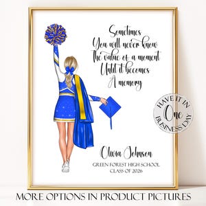 Cheerleaders Gift Cheerleader Graduation Print Cheerleader Graduation Gift Cheerleader Graduate Personalized Cheer Girl Graduation Gifts