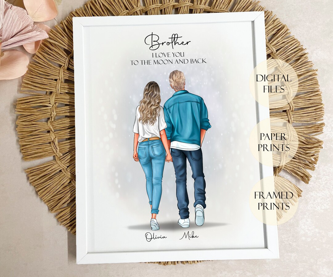 Sister Brother Gift Personalized Brother Gift From Sister Personalised