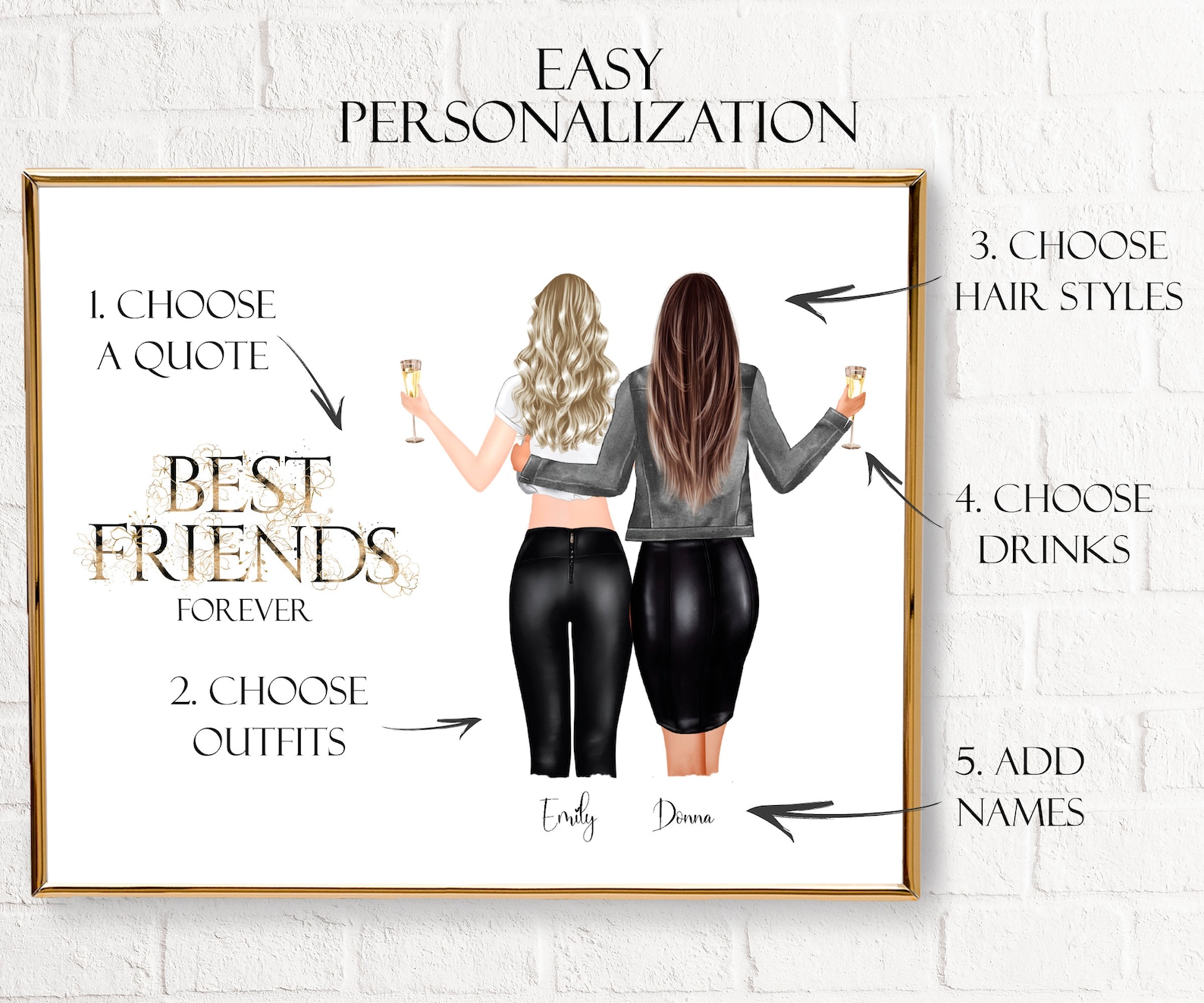 Best Friend Gifts Personalized Gift For Her Best Friends Print Etsy