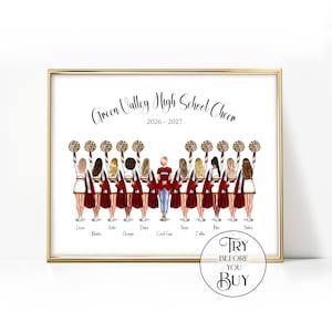Cheer Gifts For Team In Bulk Cheer Team Gift Cheerleader Gifts Cheerleading Gift Cheer Picture Cheerleader Print Cheer Team Picture Cheer