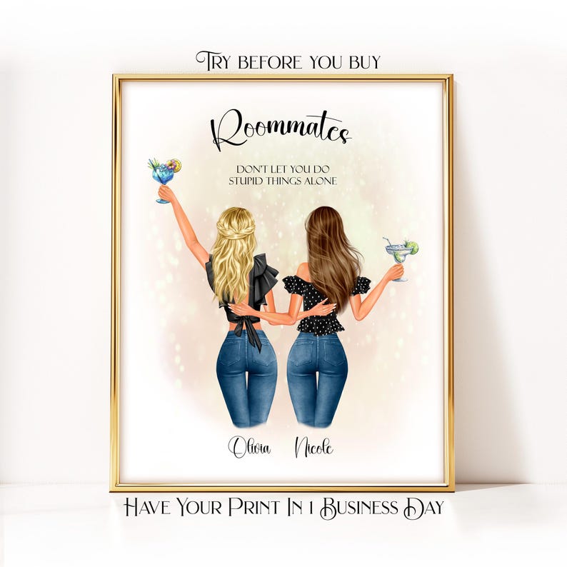College Roommate Gift Roommate Sign Roomate Gifts For Roommate Decor Roomie Gift Dorm Decor For College Girls Roomate Decor Roommate Print