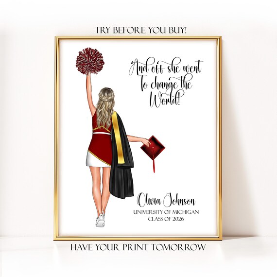 Senior Cheerleader Gift Senior Cheer Gift Personalized Cheer Gift Cheerleader Graduation Gift Cheer Graduation Cheerleader Senior Gift
