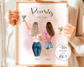 Dorm Room Number Poster Custom Dorm Welcome Sign Print Personalized Dorm Decor Wall Art Roommate Gift Idea College Apartment Decor For Girls