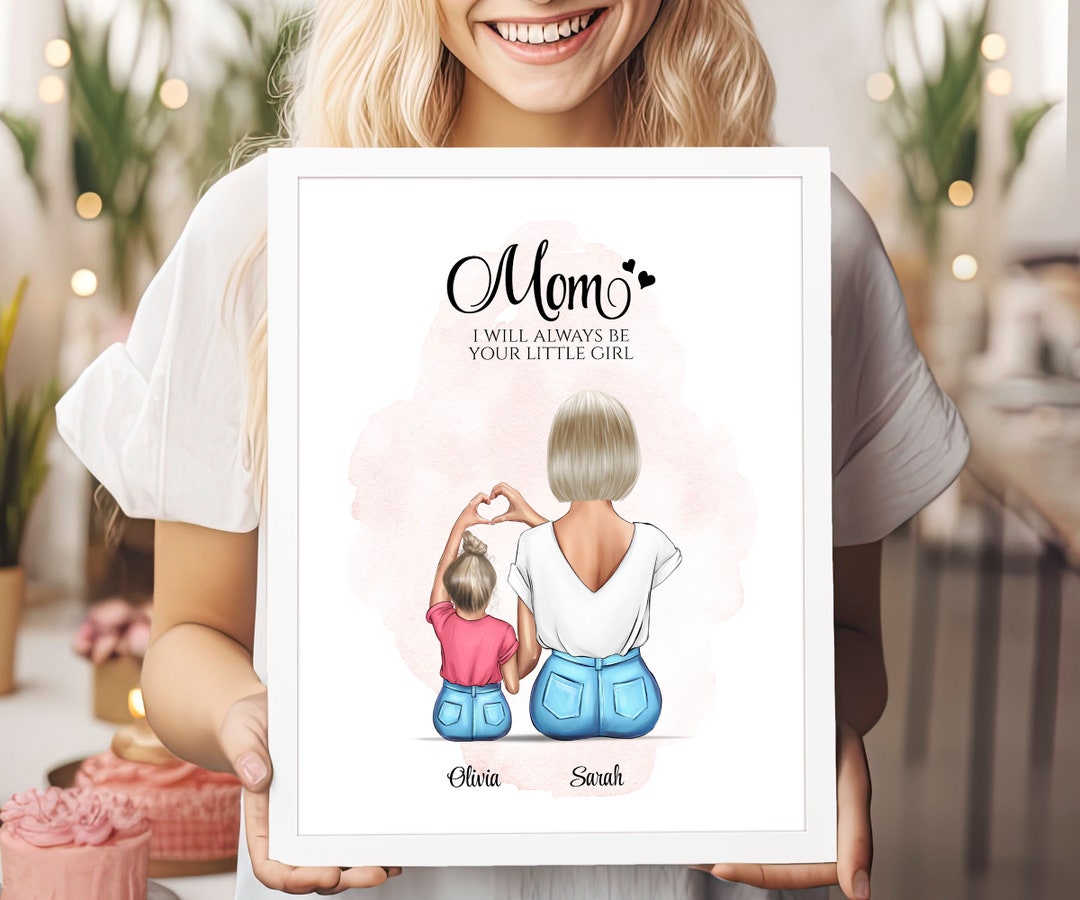 Personalized Mother Gift Custom Family Portrait Mom Gift From Daughter ...