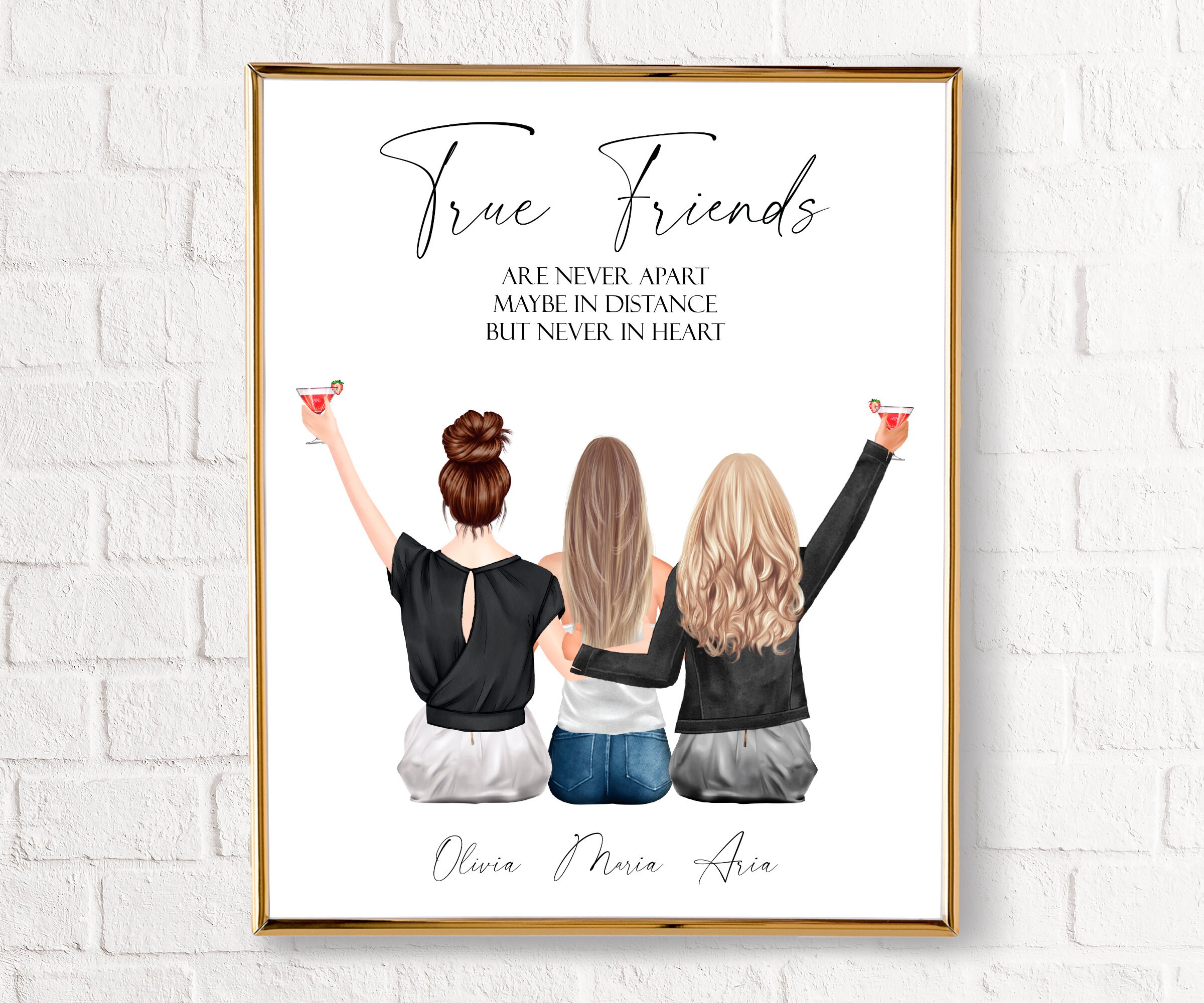 PDF FILE Friendship Gift For 3 Best Friends Print Three Best Etsy