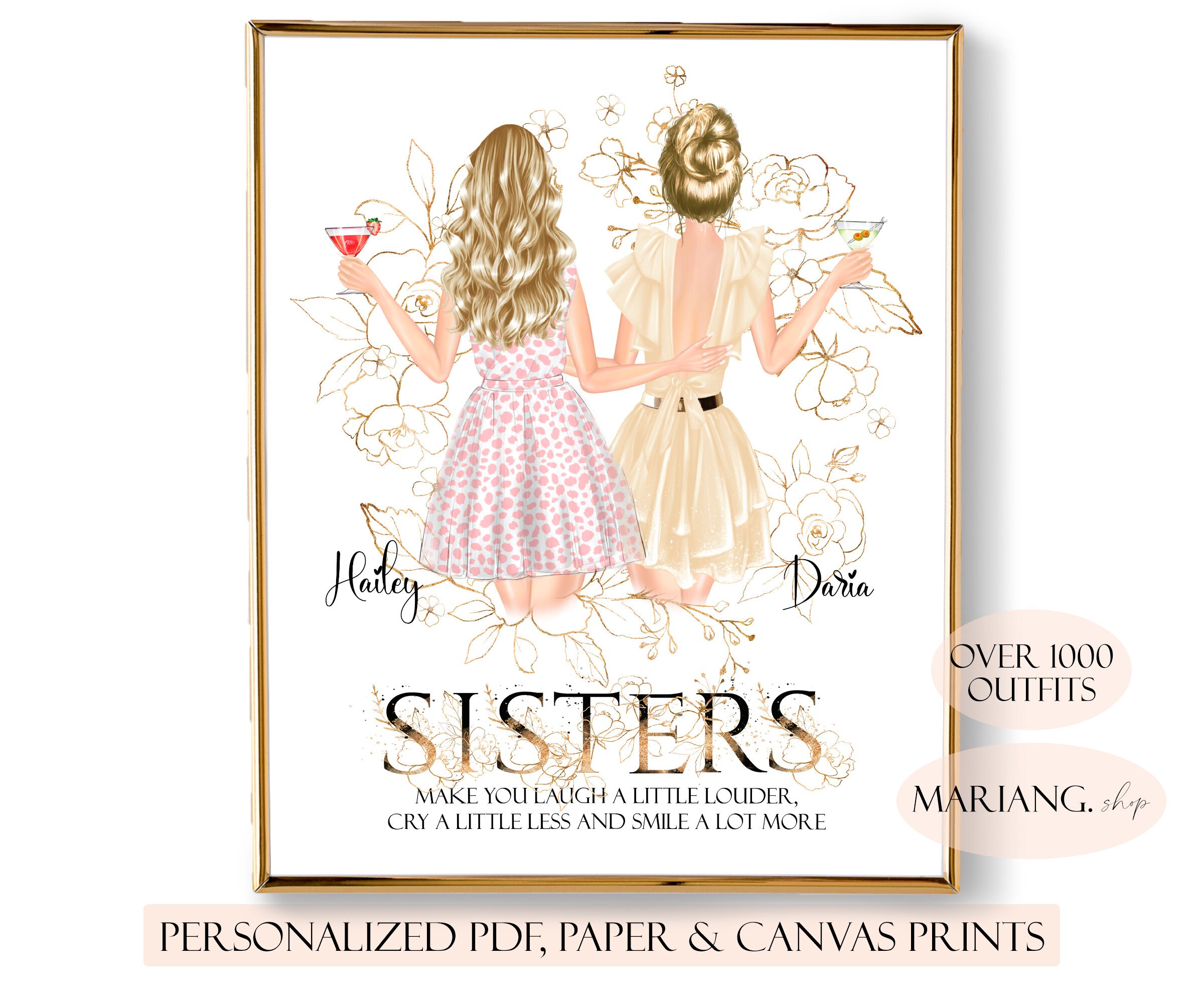 Sister Birthday Gifts Personalized Sister Gift Custom Sisters Etsy