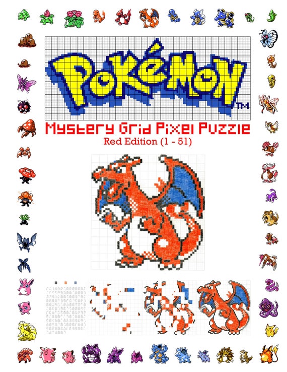 Pokemon Pixel Art Grid