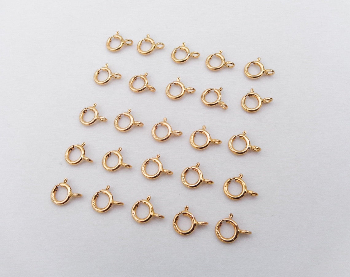 Gold Filled Spring Clasp Bulk 5mm Round Spring Clasp Etsy