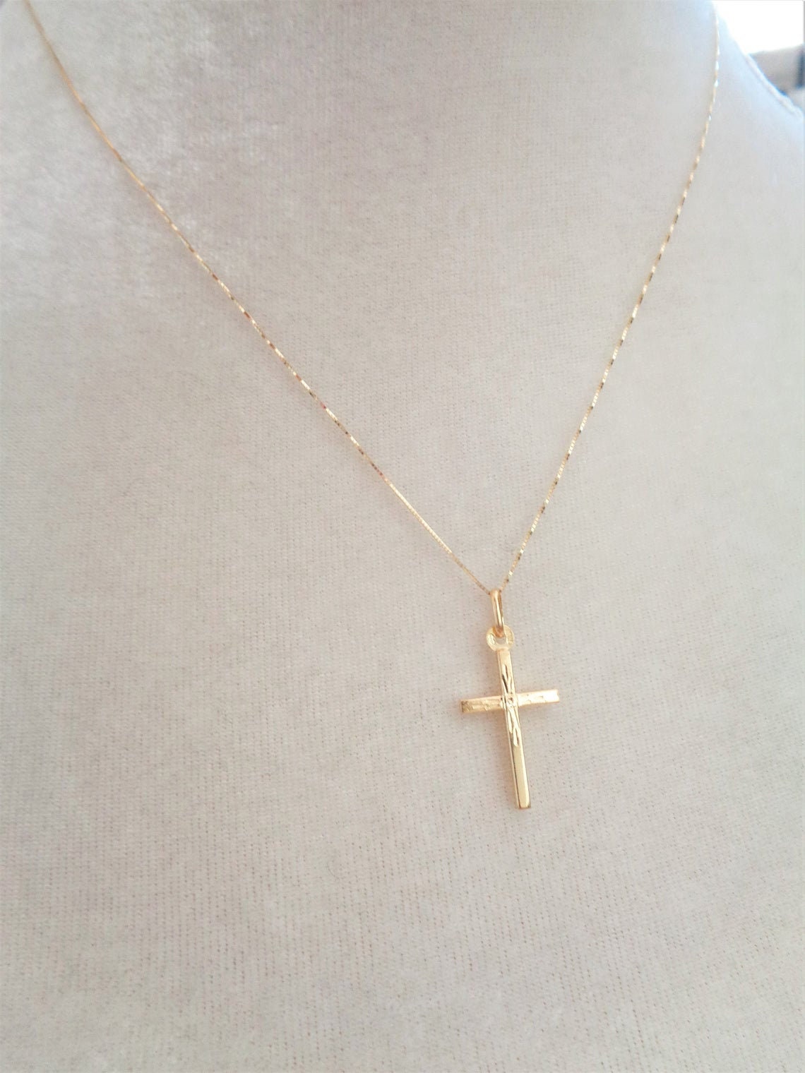 Real 10k Solid Gold Cross Necklace Christian Jewelry High Etsy Canada