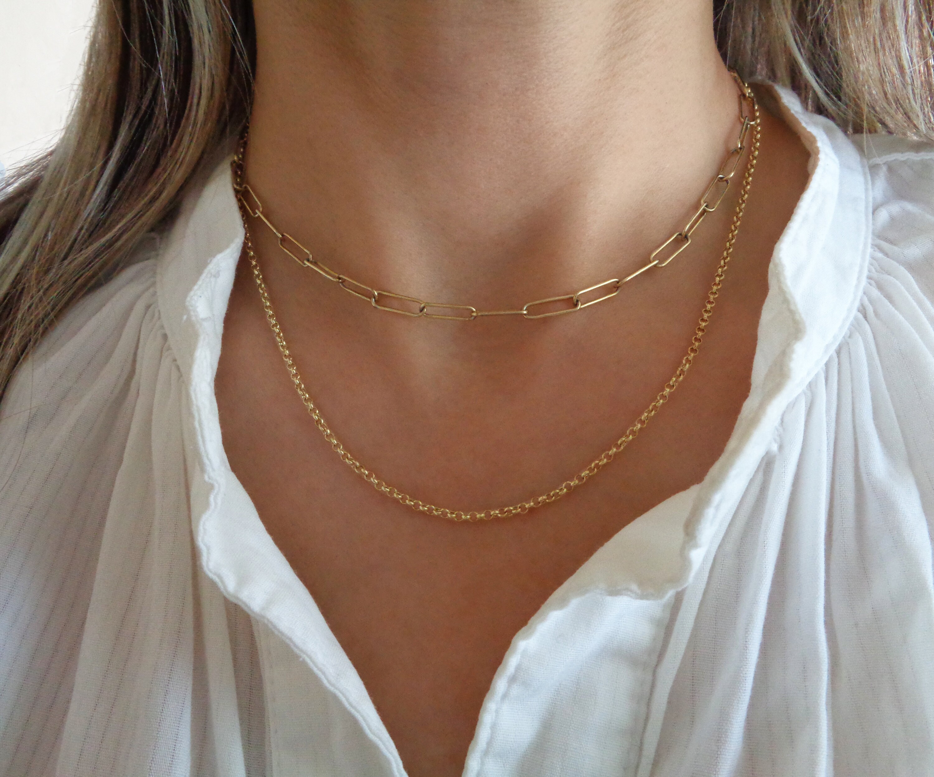 Paperclip Necklace Made In ITALY 18K Gold Plated on 925 Etsy