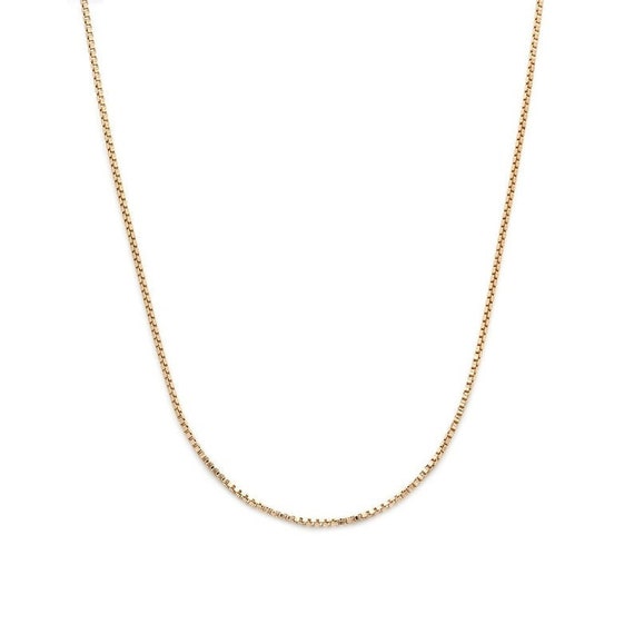 Gold BOX Chain Made in Italy High Quality 18K Gold Plated Chain
