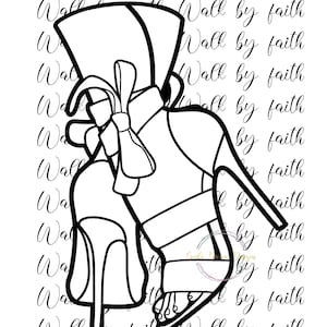 COLORING PAGE - Digital and Printable Download - Walk by Faith