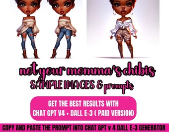 Exclusive Dall-E3 & ChatGPT v4 Ai Art Prompt Guide | 10 Prompts | NOT Your Momma's Chibis | Fashion |  Chibi Style |
