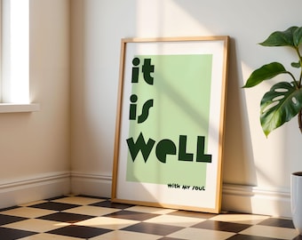 It Is Well With My Soul Print: Christian Wall Art (Digital Download)