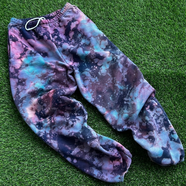 Navy colorful Hand dyed sweatpants in all sizes, tye dye, Hand dyed, gifts, colorful, christmas, grunge, one of a kind, unique