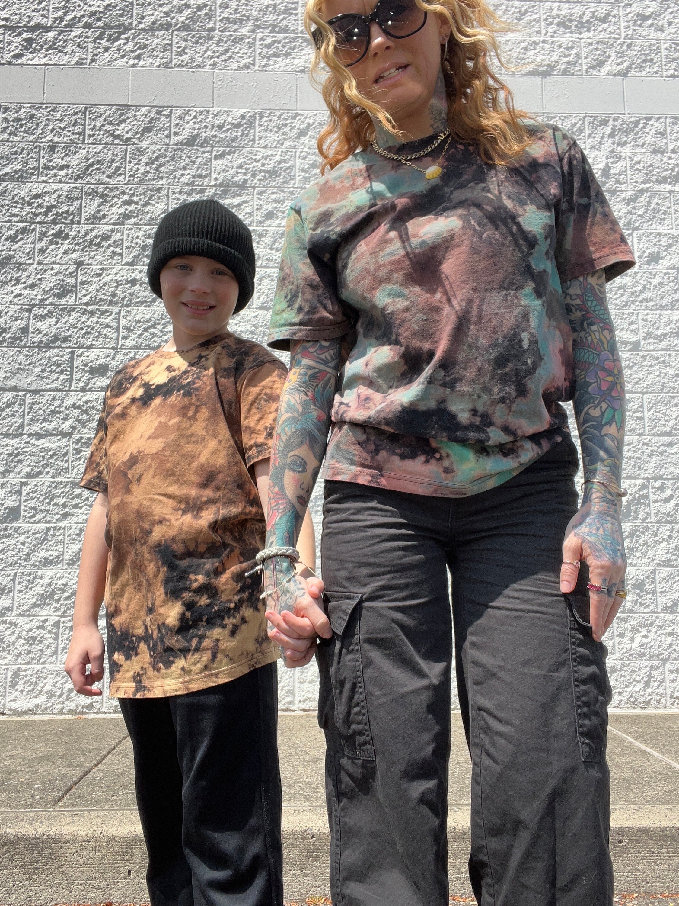 Nuetral Grunge Dyed T Shirts - All Sizes , Reverse Dye, Dye , T 