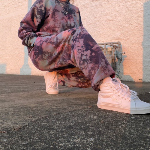 NAVY Colorful sweats - Hand dyed sweatsuit in all sizes, shops tye dye, Hand dyed, gifts, colorful, christmas, grunge, one of a kind, unique