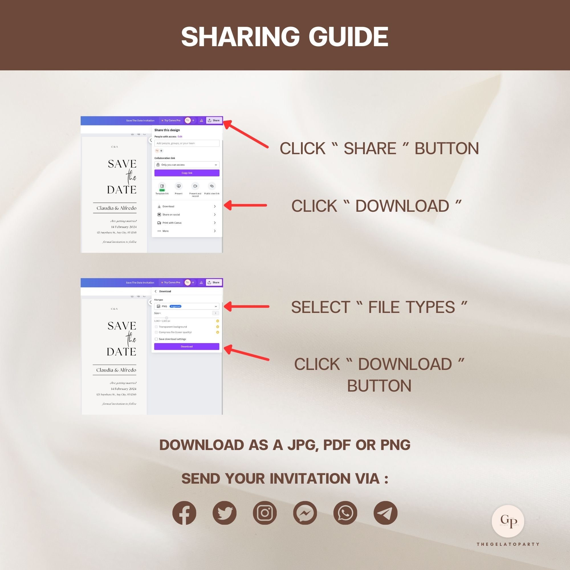 EDITABLE Electronic Save the Date Template, Minimalist Digital Save the ...