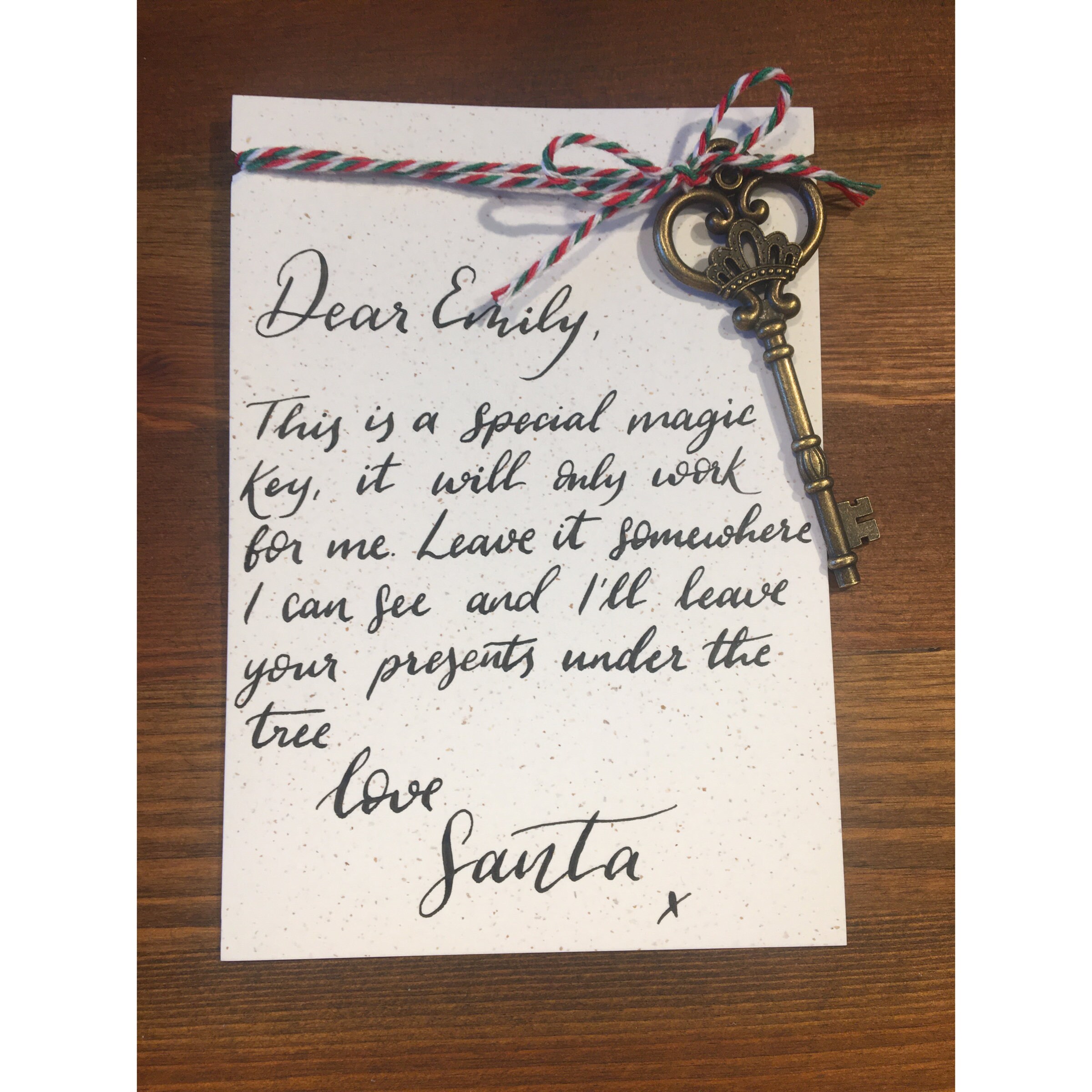 Magic Santa key Luxury handwritten letter from Santa Etsy