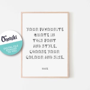 Presupuesto personalizado, Alfabeto divertido, Regalo personalizado para bebés, Arte imprimible personalizado, Impresión de presupuesto personalizado, Decoración de pared personalizada, Regalo personalizado para niños