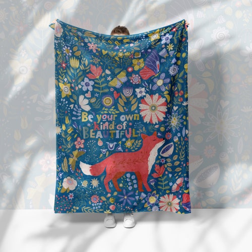 Norwegian Folk Art Boho Throw Blanket Couch Scandinavian Etsy