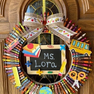 Teacher Wreath | Teacher Appreciation Gift | Teacher Gift | Educator Gift | Classroom Decor | Elementary School Wreath | Bow Class Wreath