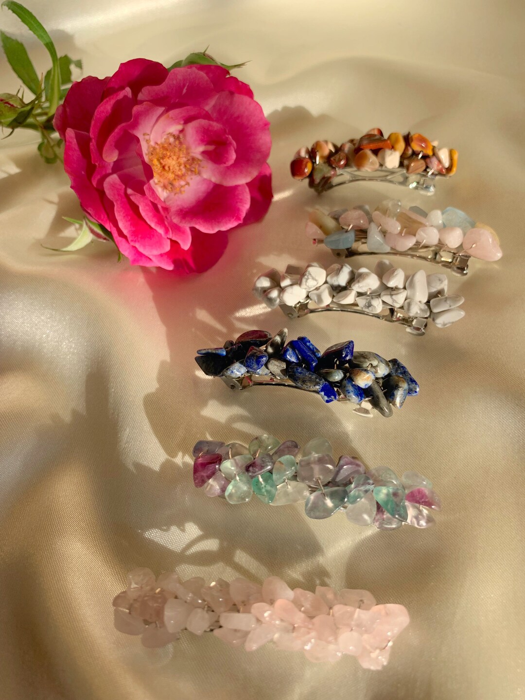 Crystal Hair Barrette Gemstone Hair Barrette Wedding Hair Barrette