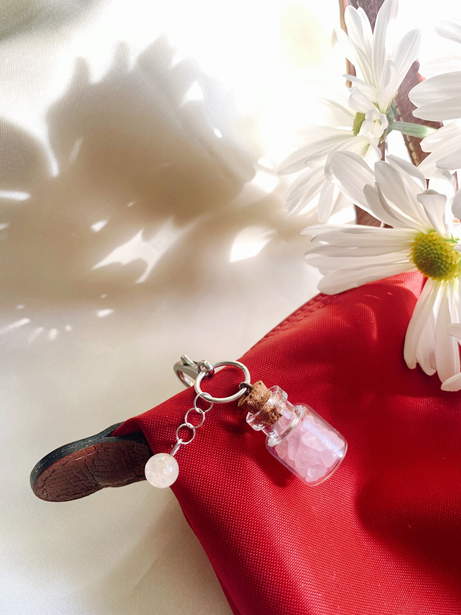 Crystal Mini Bottle Keychain Wish Bottles Keychain Mini Glass Jar