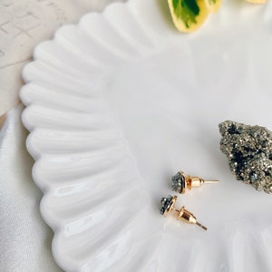 Pyritkristallörhängen | Pyrit | Pyritörhängen | Kristallörhängen | Krossade pyritörhängen | Elements-kollektionen | Pyrit | Pyrit Druzy bild 7