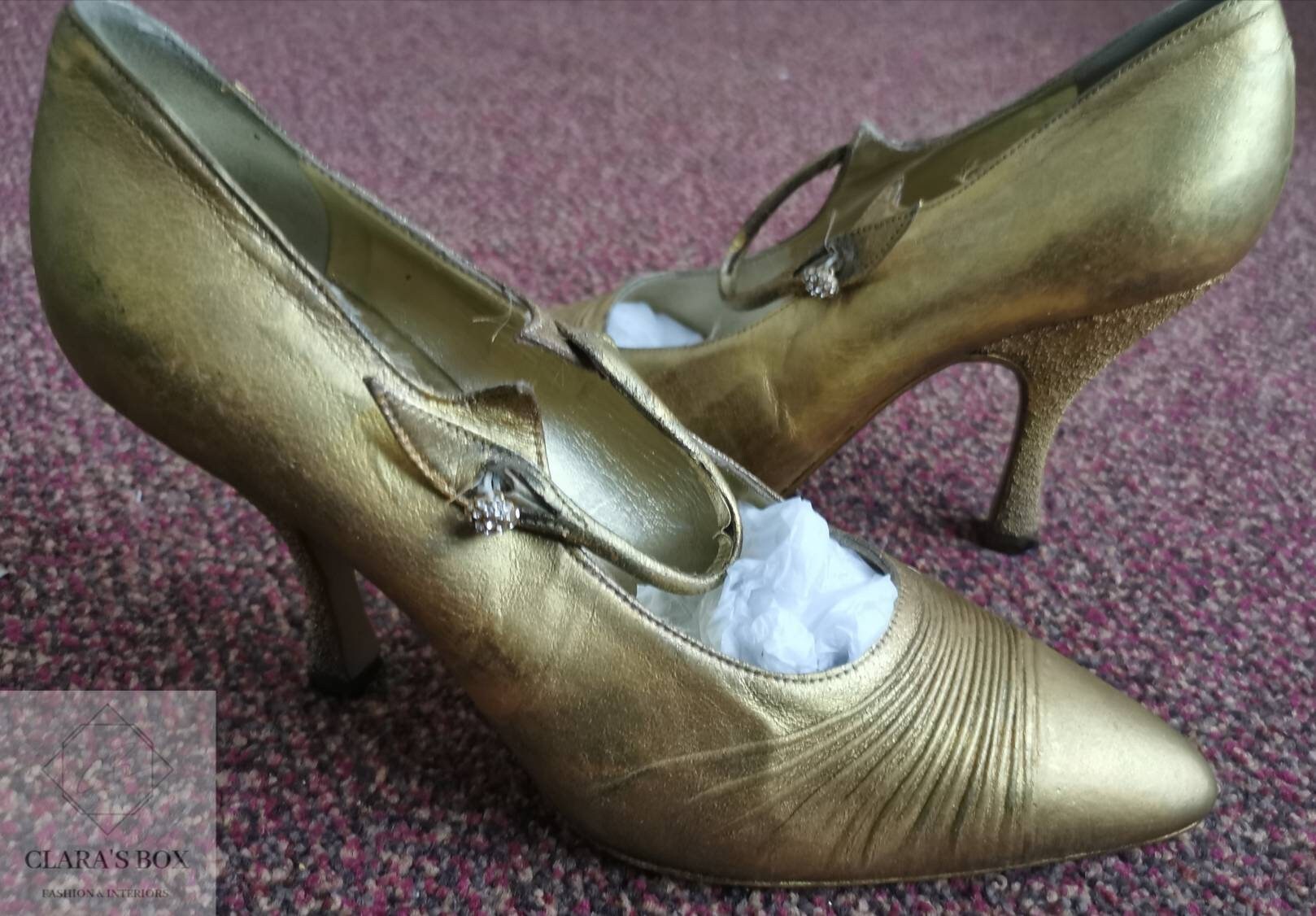 Rare 1950s Gold Christian Dior Souliers Heels Pumps UK5 Art Etsy
