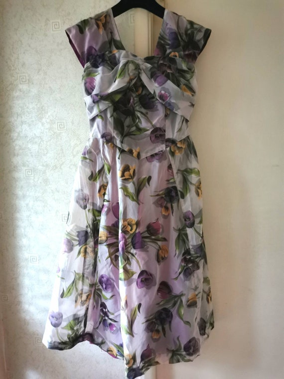 purple tea dress