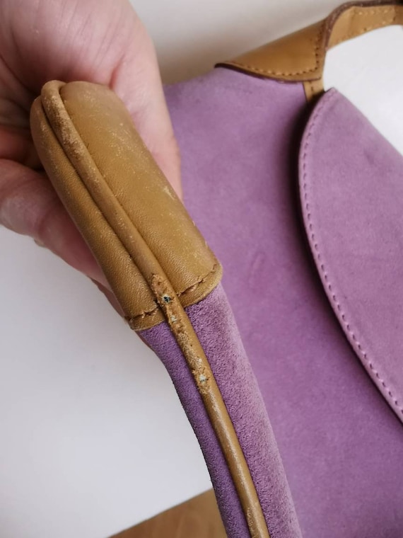 Rare Gucci Purple/Tan Suede and Leather Tiger Cha… - image 9