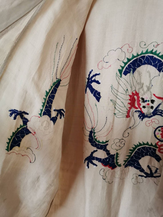 Antique Robe Vintage Unisex 1920s Chinese Robe Ra… - image 8