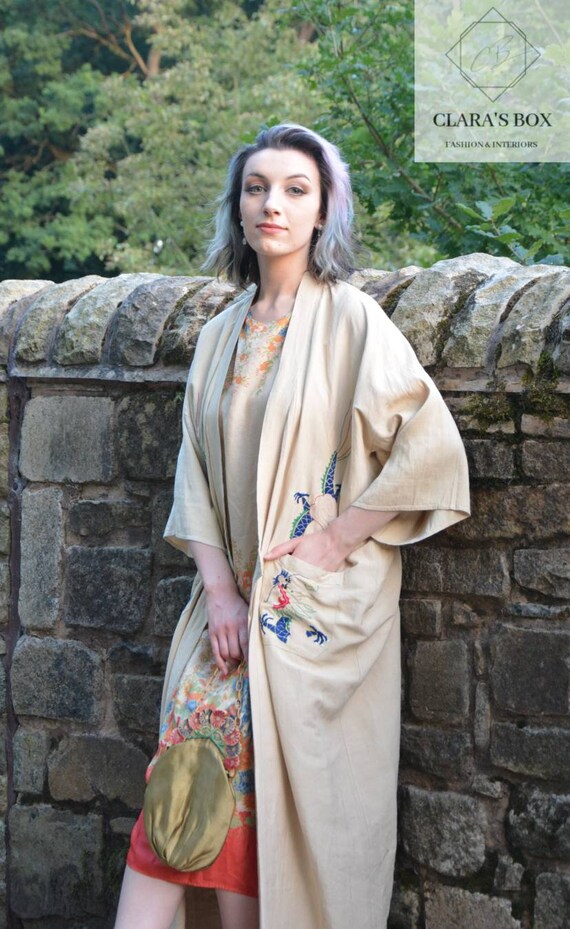 Antique Robe Vintage Unisex 1920s Chinese Robe Ra… - image 4