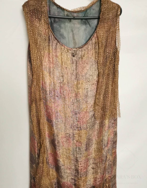 1920s lamé flapper dress fit for a mermaid with g… - image 10