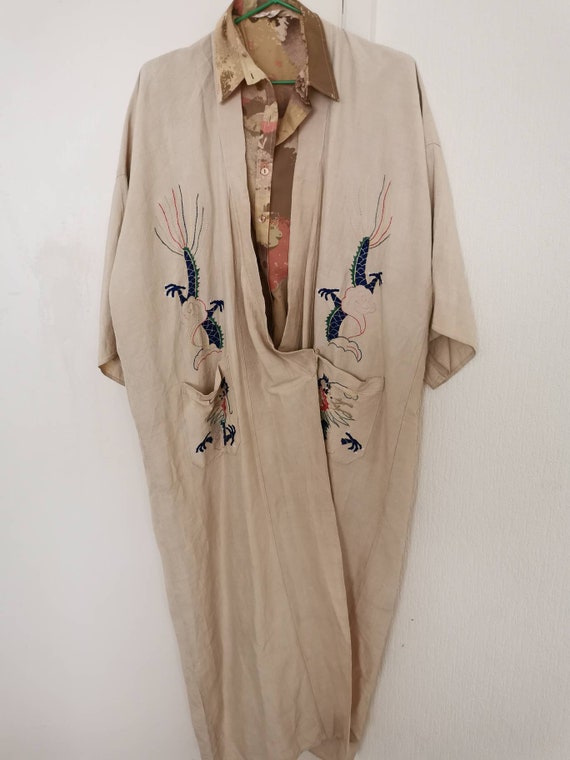 Antique Robe Vintage Unisex 1920s Chinese Robe Ra… - image 5