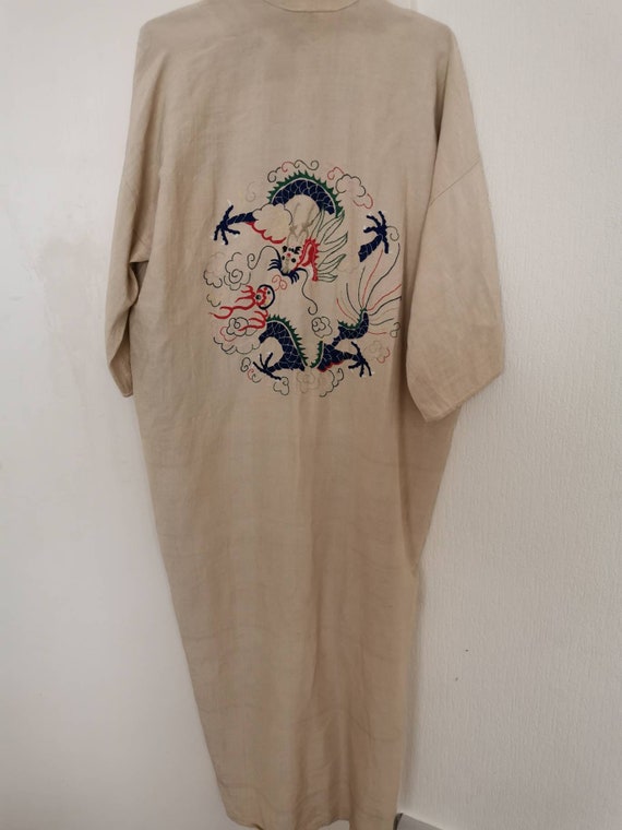 Antique Robe Vintage Unisex 1920s Chinese Robe Ra… - image 2