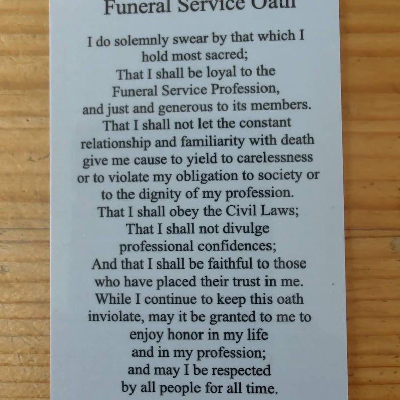 Funeral Director Embalmer Undertaker Mortuary Science Etsy