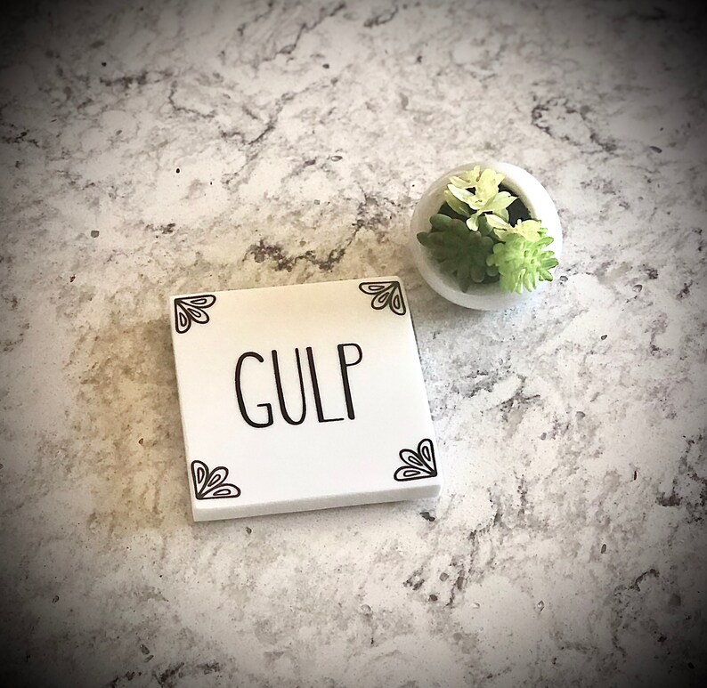 Set of 4 Hand made White Corian Coasters