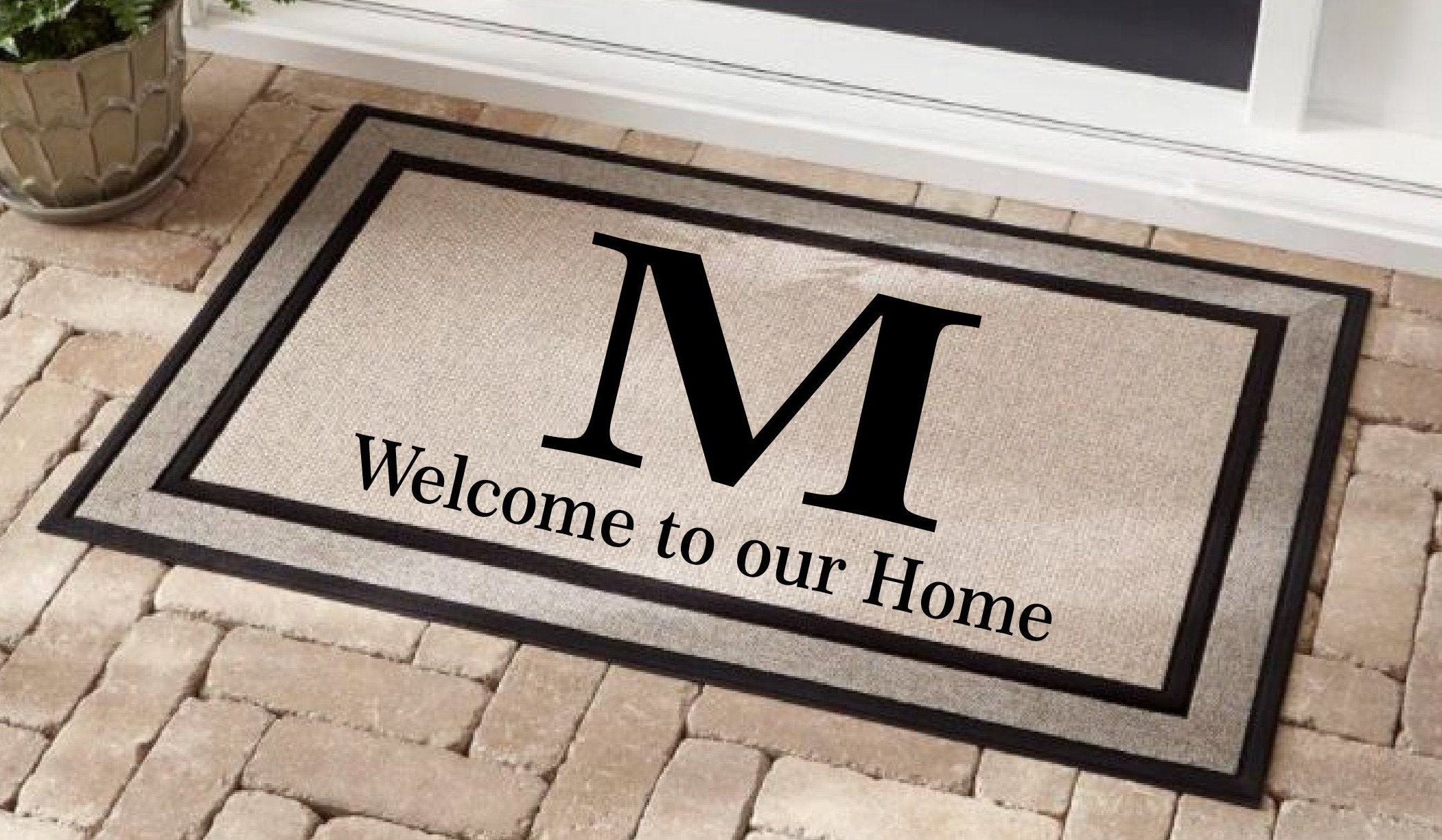 To Our Home Door Mat Monogrammed 18x30 Indoor Etsy