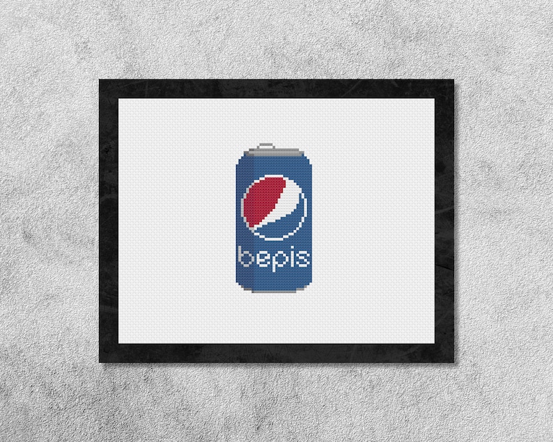 Bepis Can Modern Cross Stitch PDF Parody Meme Cross Stitch Pattern Instant Download