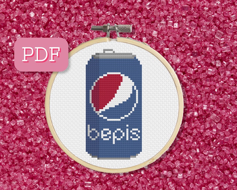 Bepis Can Modern Cross Stitch PDF Parody Meme Cross Stitch Pattern Instant Download